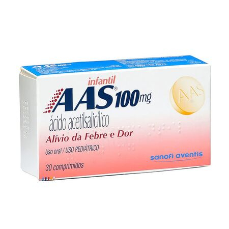 imagem do produto Aas Infantil 100 Mg 30 Comprimidos