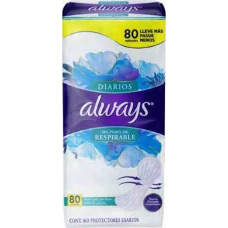 imagem do produto Absorvente Alw Prot Diario Respiravel 80un