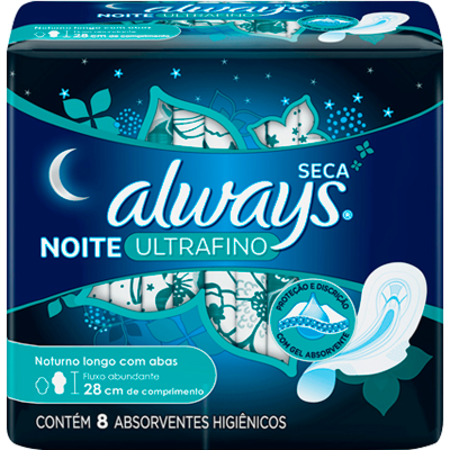 imagem do produto Absorvente Always Active Noturno 8 Unidades Ultra Fino