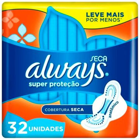 imagem do produto Absorvente Always Basico 32 Unidades Seca Com Abas