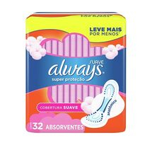 imagem de Absorvente Always Pink 32 Unidades Suave Com Abas