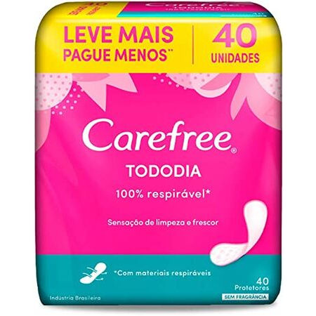 imagem do produto Absorvente Carefree 40 Unidades Flexivel Sem Perfume