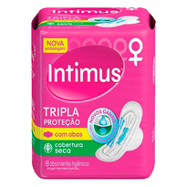imagem de Absorvente Intimus Gel 8 Unidades Seca Com Abas