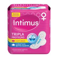 imagem de Absorvente Intimus Gel 8 Unidades Suave Com Abas