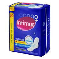 imagem de Absorvente Intimus Gel Noturno 30 Unidades Suave Com Abas