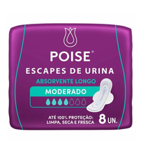 imagem de Absorvente Poise Regular Com 8 Unidades