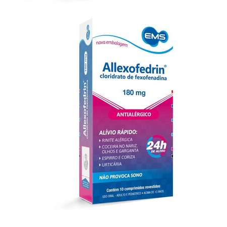 imagem do produto Allexofedrin 180mg 10 Comprimidos