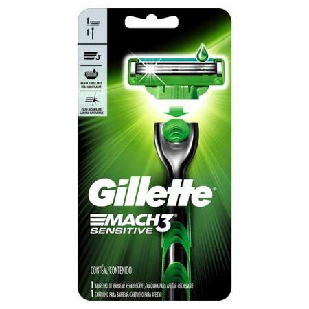 imagem do produto Aparelho de Barbear Gillette Mach3 Sensitive Unidade