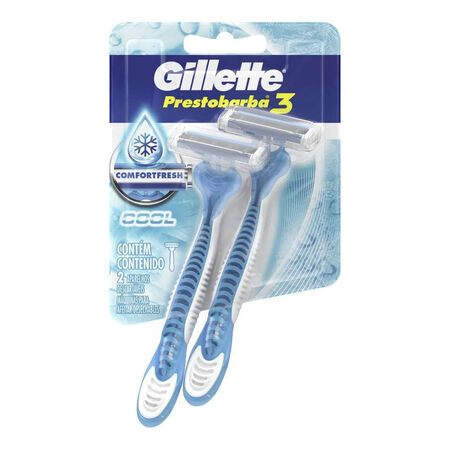imagem do produto Aparelho de Barbear Gillette Presto3 2 Unidades Cool