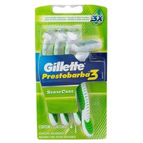 imagem de Aparelho de Barbear Gillette Presto3 4 Unidades Sense Care