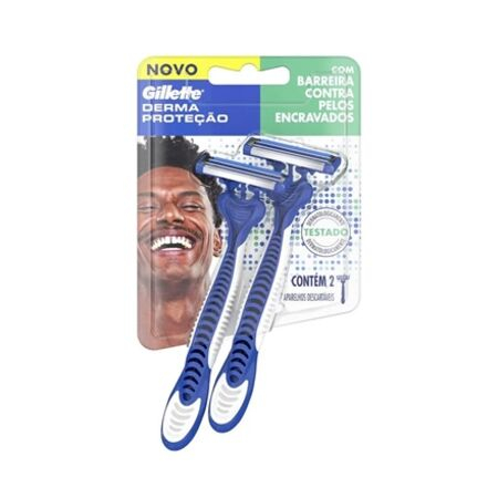 imagem do produto Aparelho de Barbear Gillette Prestobarba 2 Unidades Derma Pr