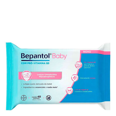 imagem do produto Bepantol Baby Lencos Umedecidos 48 Unidades