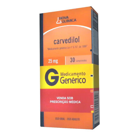 imagem do produto Carvedilol 3.125mg 30 Comprimidos Nova Quimica