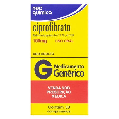 imagem do produto Ciprofibrato 100mg 30 Comprimidos Neo Quimica