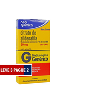 imagem de Citrato de Sildenafila 50mg 4 Comprimidos Neo Quimica