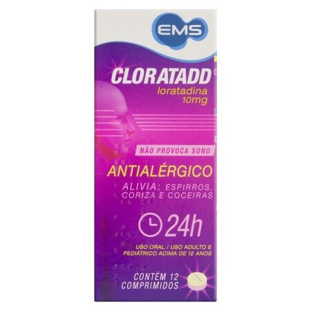 imagem do produto Cloratad D 10mg 12 Comprimidos