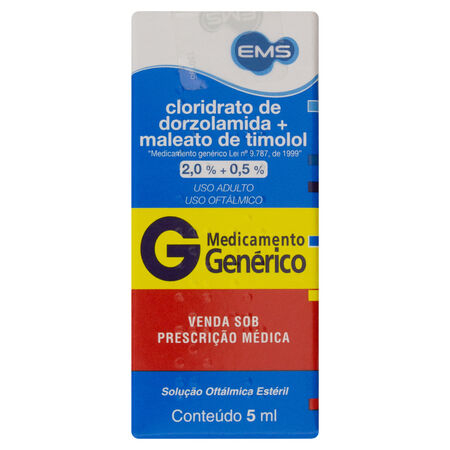 imagem do produto Cloridrato de Dorzolamida+maleato de Timolol 5ml Ems
