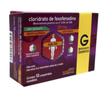 imagem de Cloridrato de Fexofenadina 120mg 10 Comprimidos Ranbaxy