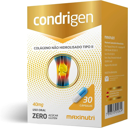 imagem do produto Condrigen Colageno Tipo Ii Zero Acucar 30 Capsulas