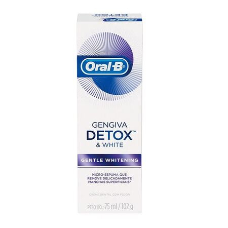 imagem do produto Creme Dental Oral B Detox 102g Gentle White Gengiva