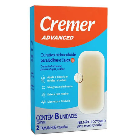 imagem do produto Curativo Cremer Advanced 8 Unidades Hidrocoloide Para Bolhas