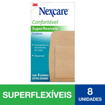 imagem de Curativo Nexcare Superflexiveis 8 Unidades  Joelho e Cotovel