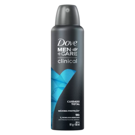 imagem do produto Desodorante Dove Aero 150ml Clinical Men Cuidado Total