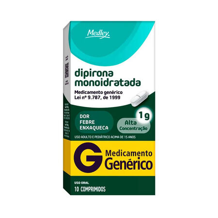 imagem do produto Dipirona 1g 10cpr Medley