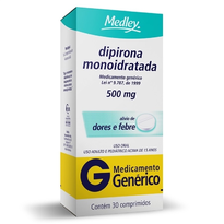 imagem de Dipirona Sodica 500mg 30 Comprimidos Medley