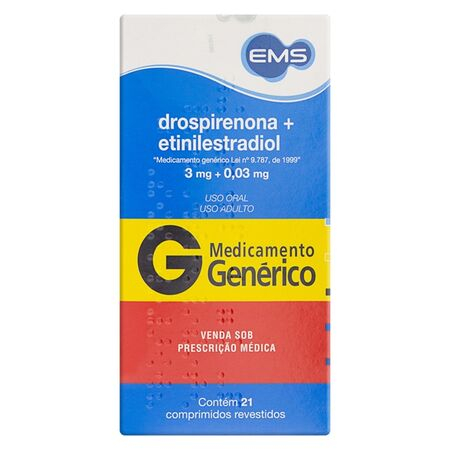 imagem do produto Drospirenona+etinilestradiol 21 Comprimidos Ems
