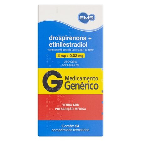 imagem do produto Drospirenona+etinilestradiol 24 Comprimidos Ems