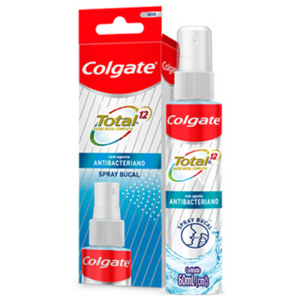 imagem do produto Enxaguante Bucal Colgate Total12 Spray 60ml Antibacteriano