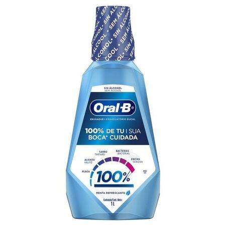 imagem do produto Enxaguante Bucal Oral B 100% 1l Menta