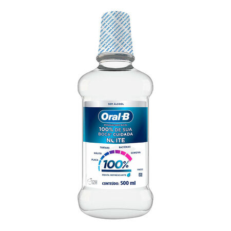 imagem do produto Enxaguante Bucal Oral B 100% 500ml Noite