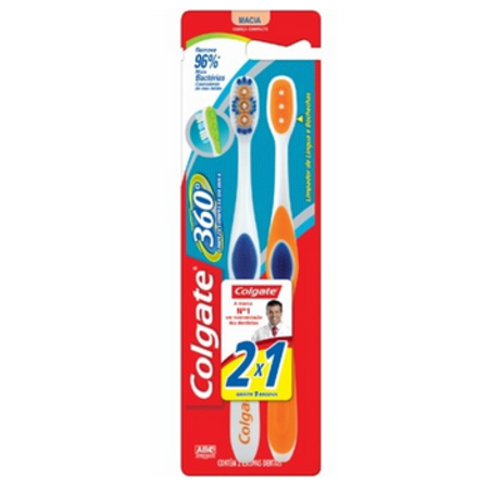 imagem do produto Escova Dental Colgate 360 Macia Pack 2 Unidades