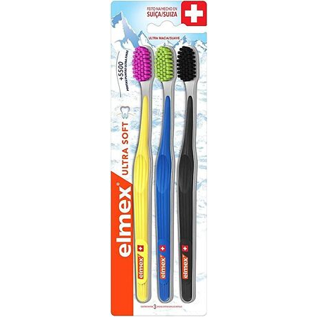 imagem do produto Escova Dental Elmex Ultra Soft 3 Unidades