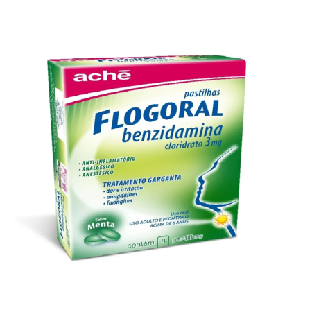 imagem do produto Flogoral Pastilhas 8 Unidades Menta