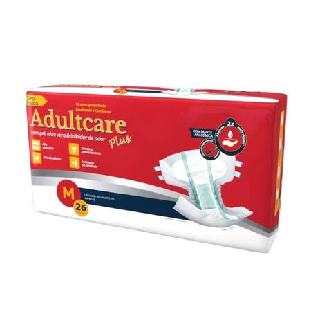 imagem do produto Fralda Adultcare Economica M 26 Unidades