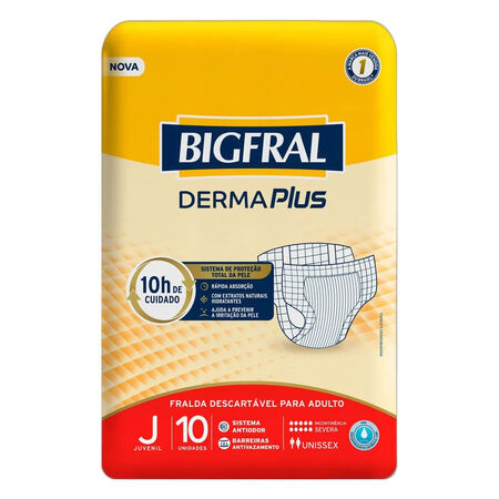 imagem do produto Fralda Bigfral Derma Plus P 10 Unidades