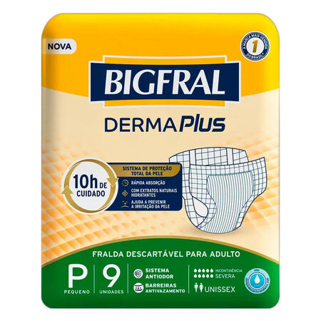 imagem do produto Fralda Bigfral Derma Plus P 9 Unidades