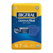 imagem de Fralda Bigfral Noturna Derma Plus G 7 Unidades
