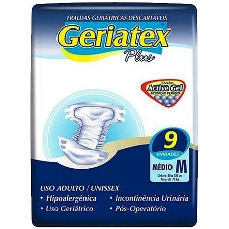 imagem do produto Fralda Geriatex Media 9 Unidades