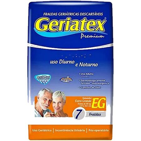 imagem do produto Fralda Geriatex Noturna Extra Grande 7 Unidades