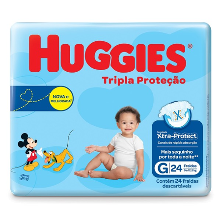 imagem do produto Fralda Huggies Tripla Proteo G 24un