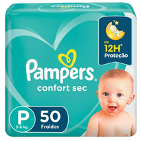 imagem de Fralda Pampers Confort Sec Mega P 50un