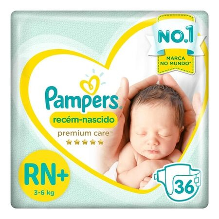 imagem do produto Fralda Pampers Premium Care Recem Nascidos 36 Unidades