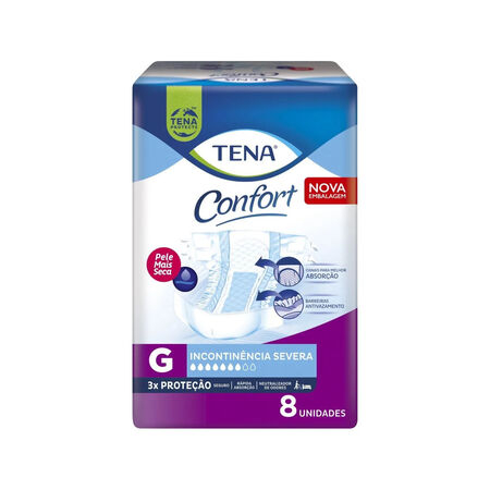 imagem do produto Fralda Tena Confort Unissex G/eg 8 Unidades