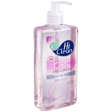 imagem do produto Gel Antisseptico Hidratante Hi Clean 438g Extrato de Rosas