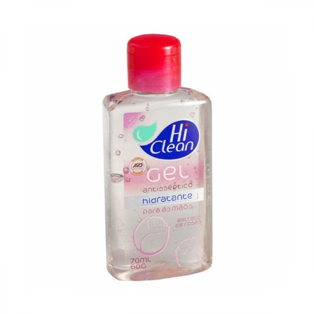 imagem do produto Gel Antisseptico Hidratante Hi Clean 60ml Extrato de Rosas