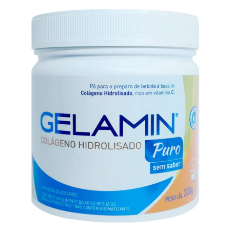 imagem do produto Gelamin Colageno Hidrolisado Puro 300g Sem Sabor